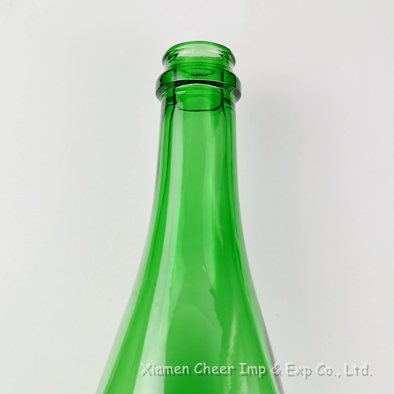 Emerald Green Color 750ml Glass Champagne Bottle