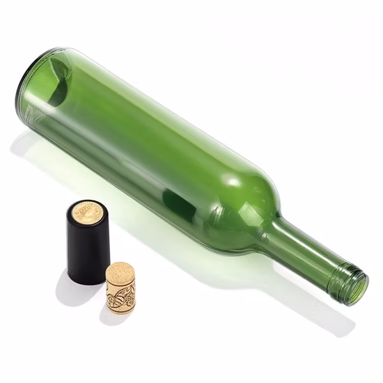 Großhandel benutzerdefinierte 750 ml leere Champagnerglas-Weinflasche mit Korkdeckel