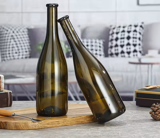 750 ml runde, bernsteinfarbene, leere Champagnerflaschen, Hersteller von Weinflaschen aus Glas