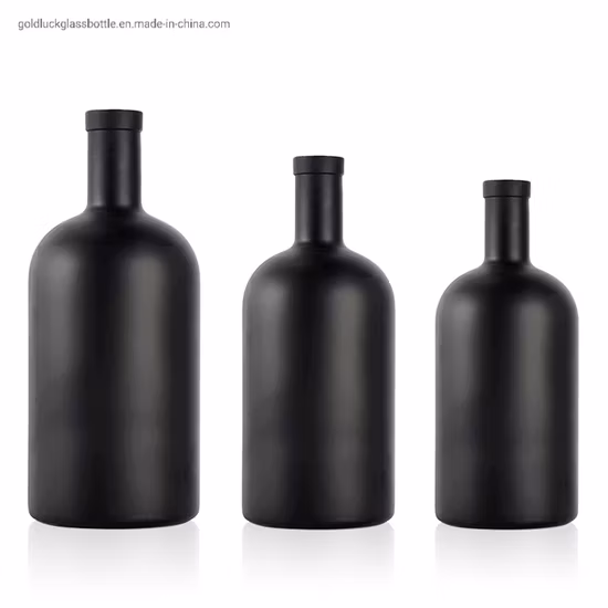 Lieferant von Mini-Glasflaschen in runder Form, 100 ml, 200 ml, 250 ml, 500 ml, 700 ml, 1000 ml, schwere Korkoberseite, große Wein-, Whisky-, Brandy- und Tequila-Gin-Flasche mit Korken