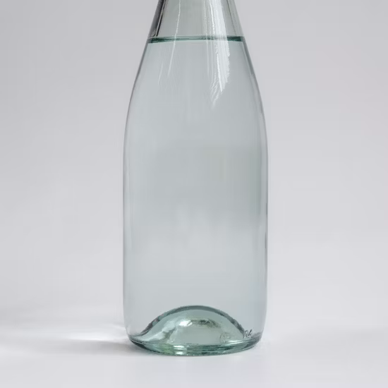 750 ml Großhandel, kundenspezifisch, hochwertige, leere Flint-Klarkorken, Burgunderrot, Champagner, Wein, runde Glasflasche, lange Schraube