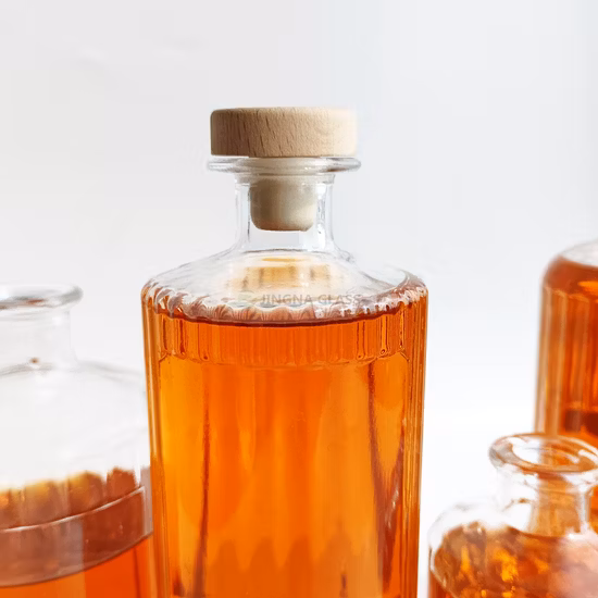 China-Fabrik-Hersteller, hohe Qualität, Großhandel, leer, klar, rund, 375 ml, 500 ml, 750 ml, Glasflasche, Weinflasche, Wodka, Gin, Rum, Alkohol, Whisky, Tequila, Brandy