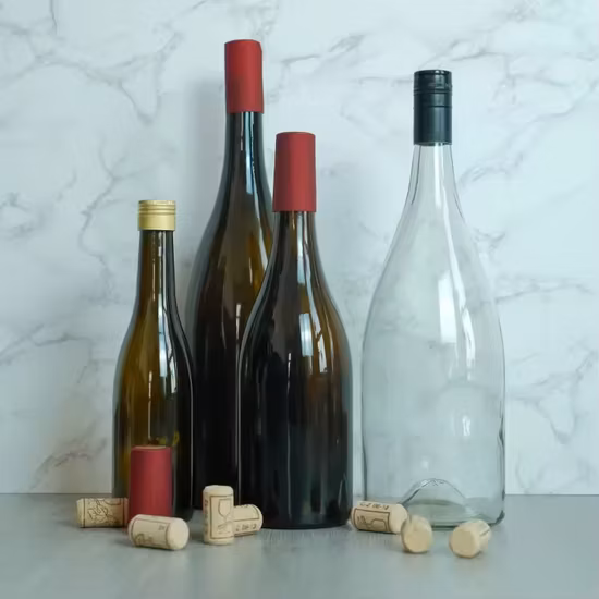 Großhandel 750 ml Rotweinflasche dunkelgrüne leere Luxus-Champagner-Burgunder-Weinflaschen