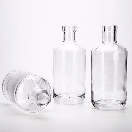 250 ml, 375 ml, 500 ml, 750 ml, 25 cl, 50 cl, 75 cl, High Flint, luxuriöser Wodka-Spirit, Likör, Rum, Tequila, Brandy, Whisky, Weinglasflasche, Schraubverschluss, Korkverschluss, goldfarbener Aufkleberdruck