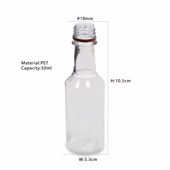 Kleine Weinflasche aus Glas, 50 ml, für Probenwein, Haustierflasche, Likörflasche, Wodka-/Whisky-/Tequila-Flasche