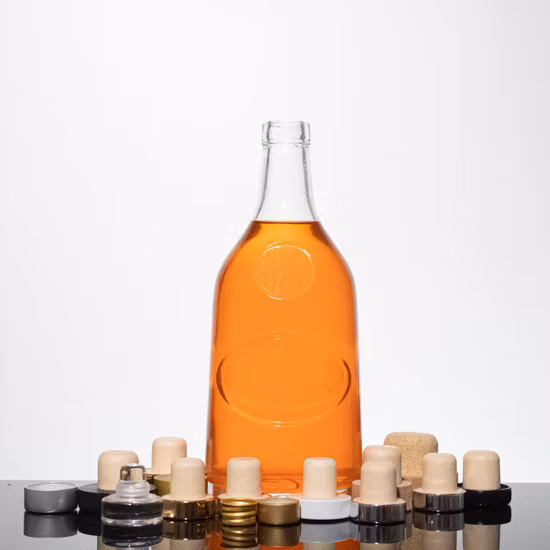 750 ml leere Weinflasche aus Eis-Bordeauxglas